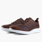 Zapatilla acordonada urbana BOATING cuero TRAINNING Hombre